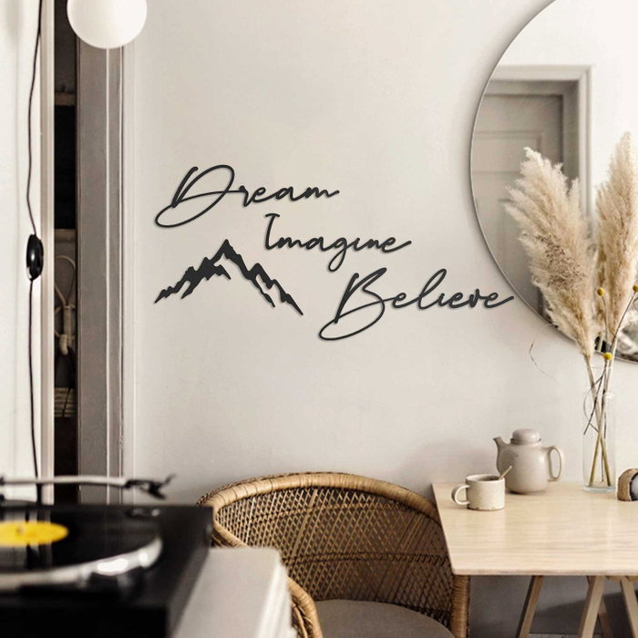 Wallity Dream & Imagine & Belive APT464MS - Conjunto de Esculturas de Pared de Metal Wallity Dream & Imagine & Belive APT464MS - Conjunto de Esculturas de Pared de Metal